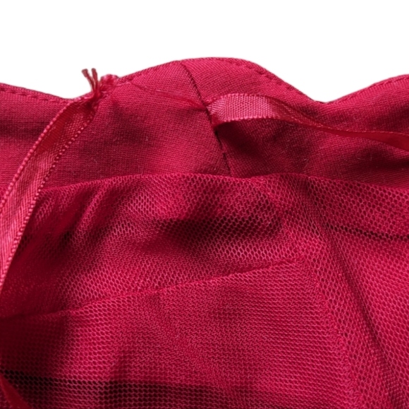 Urban Outfitters Kimchi Blue Red Scallop Valentine Mini Dress - M - Picture 4 of 4